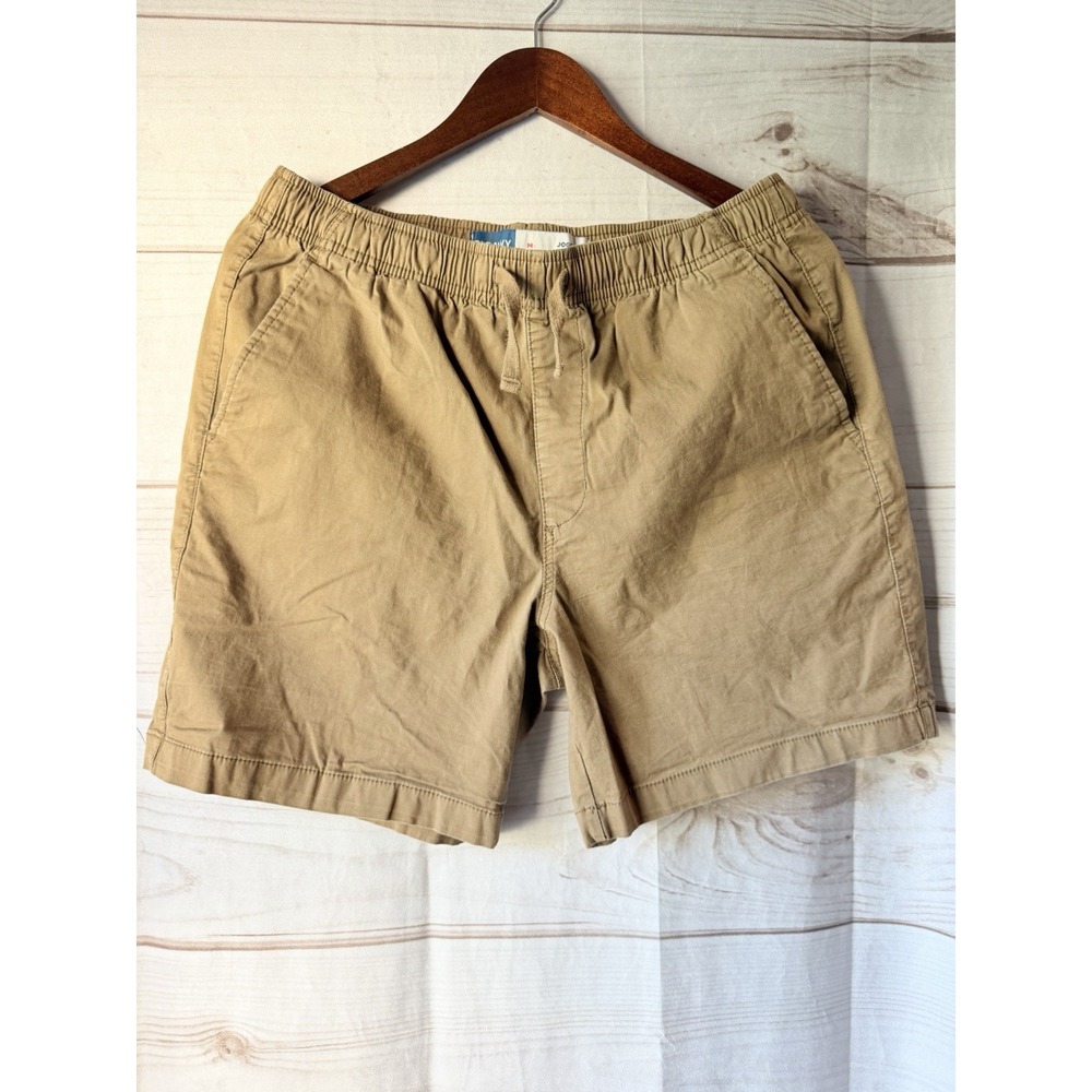 Old Navy Cotton Jogger Shorts Built In Flex Tan Men's Medium Casual